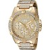 GUESS Stainless Steel Gold-Tone Crystal Embellished Bracelet Watch
