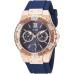 GUESS Women's Stainless Steel + Stain Resistant Silicone Watch